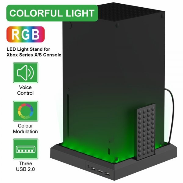 Xbox Series S/X Stativ med LED DSX-810 RGB
