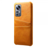 Xiaomi 12/12X Cover med to Kortlommer Lysebrun