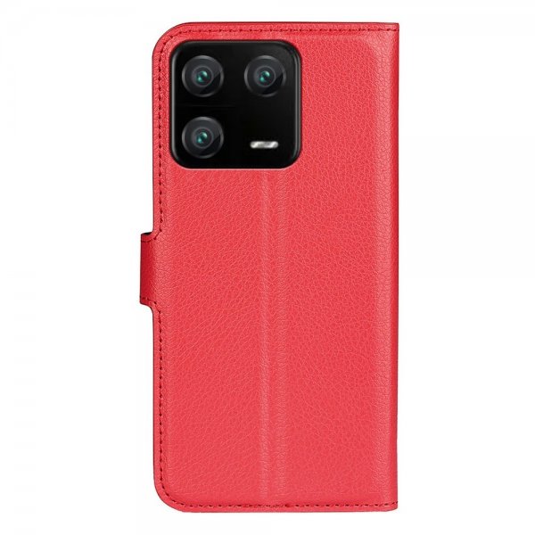 Xiaomi 13 Pro Etui Litchi Rød
