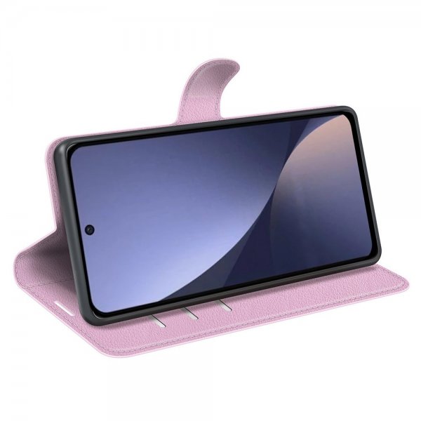 Xiaomi 13 Pro Etui Litchi Lyserød