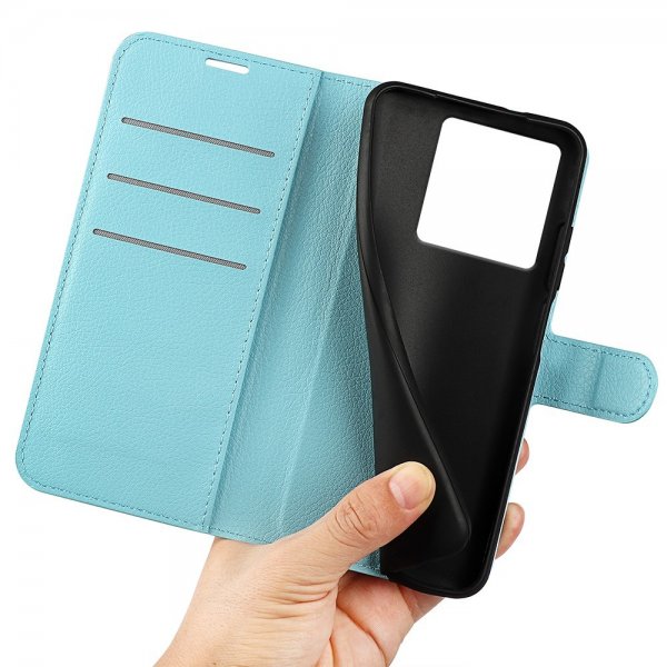 Xiaomi 13T/13T Pro Cover Litchi Blå