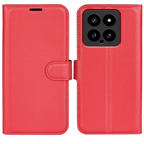 Xiaomi 14 Cover Litchi Rød