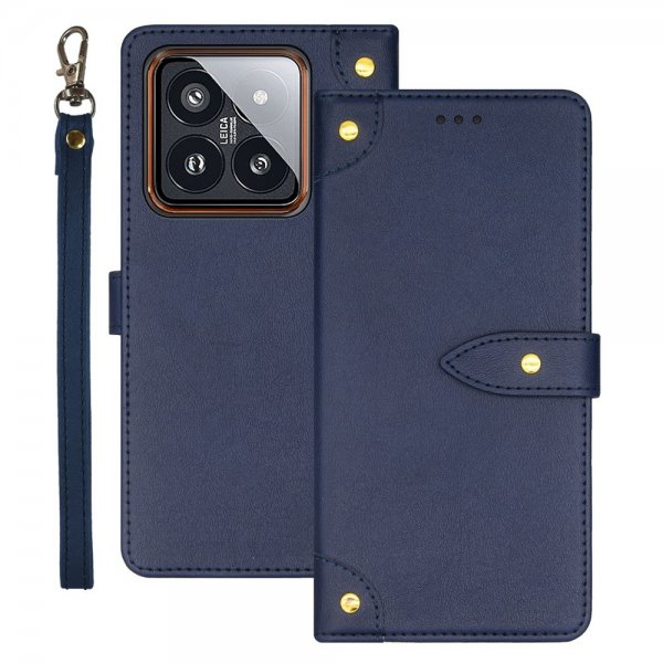 Xiaomi 14 Cover med rem Blå