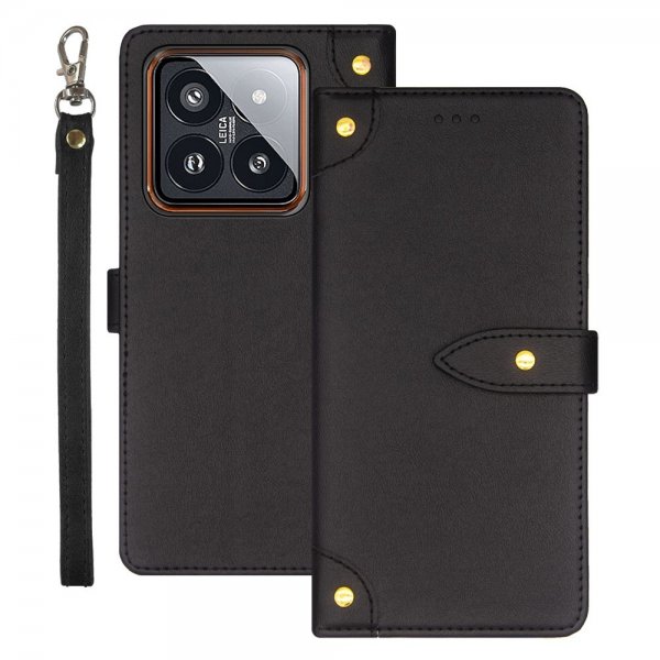 Xiaomi 14 Cover med rem Sort