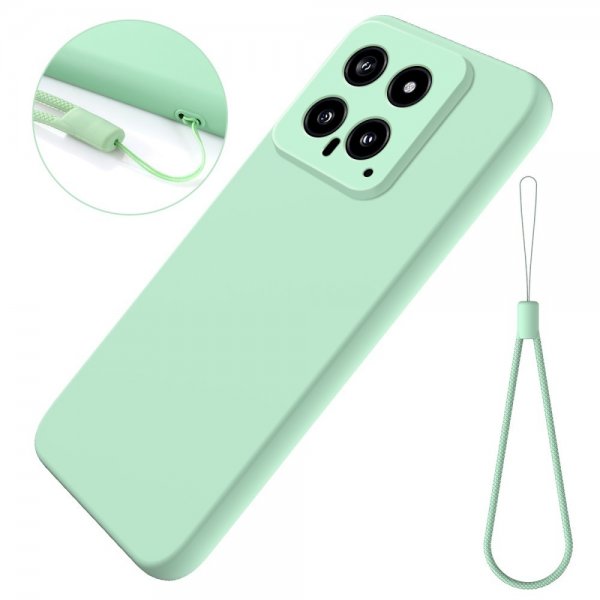 Xiaomi 14 Cover med Rem Silikone Grøn