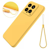 Xiaomi 14 Cover med rem Silikone Gul