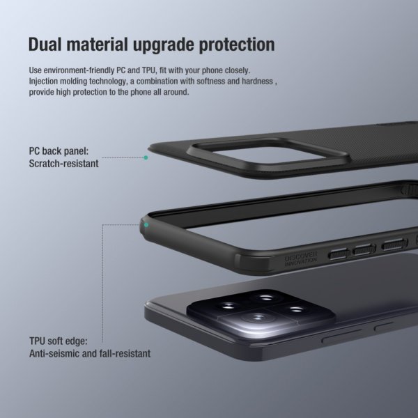 Nillkin Xiaomi 14 Cover Super Frosted Shield Rød