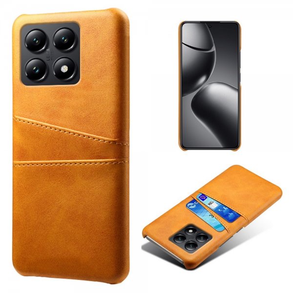 Xiaomi 14T Cover med to Kortlommer Lysebrun