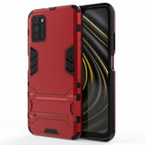 Xiaomi Poco M3 Cover Armor Stativfunktion Rød