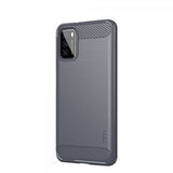 Mofi Xiaomi Poco M3 Cover Børstet Kulfibertekstur Grå
