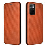 Xiaomi Redmi 10 Cover Kulfibertekstur Brun