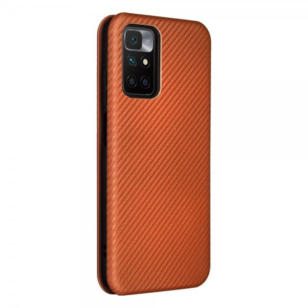 Xiaomi Redmi 10 Cover Kulfibertekstur Brun