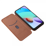 Xiaomi Redmi 10 Cover Kulfibertekstur Brun
