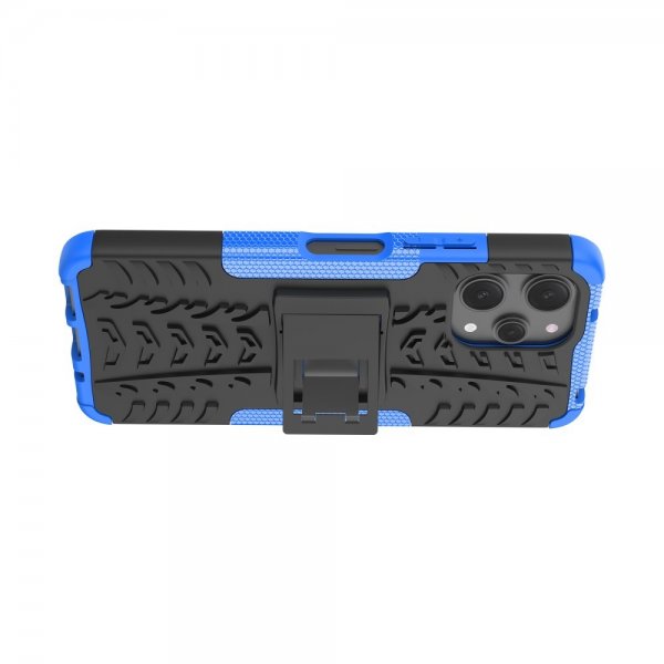 Xiaomi Redmi 12 Cover Dækmønster Stativfunktion Blå