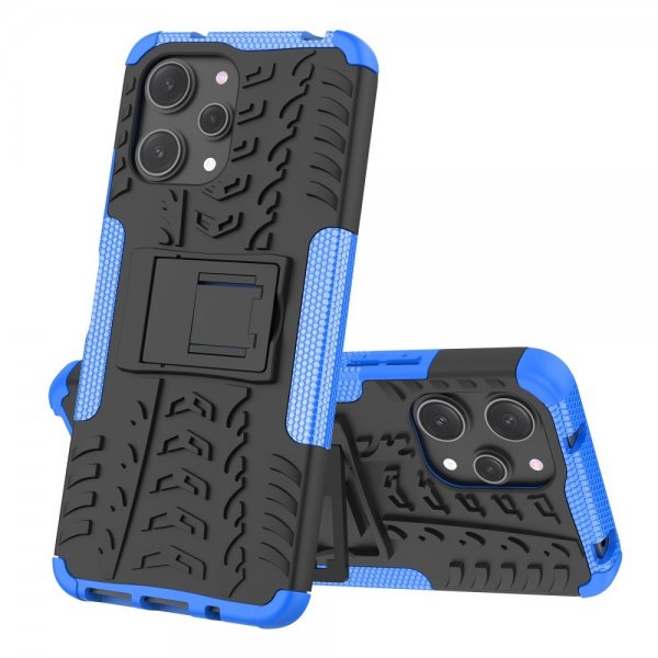 Xiaomi Redmi 12 Cover Dækmønster Stativfunktion Blå