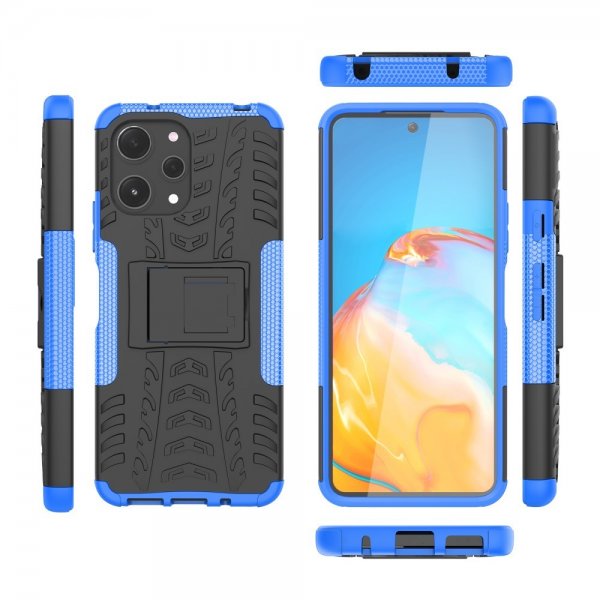 Xiaomi Redmi 12 Cover Dækmønster Stativfunktion Blå