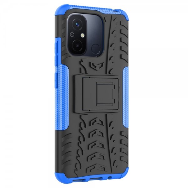 Xiaomi Redmi 12C Cover Dækmønster Stativfunktion Blå