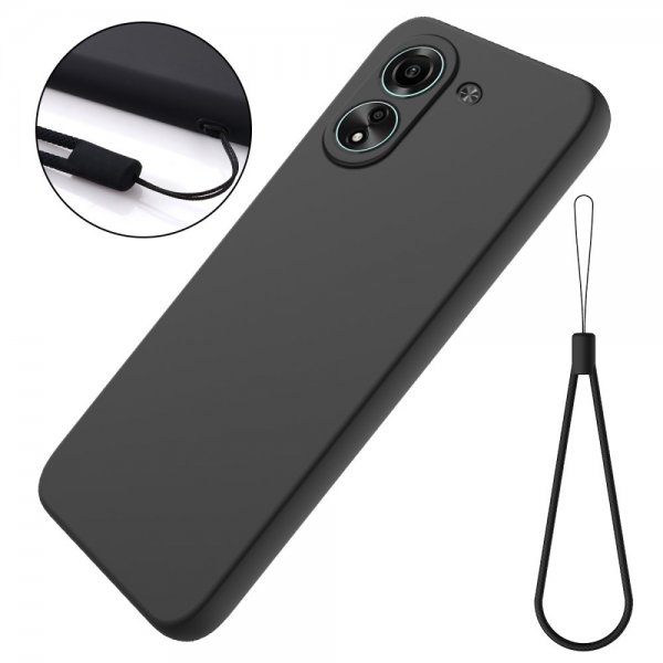 Xiaomi Redmi 13C Cover med Rem Silikone Sort