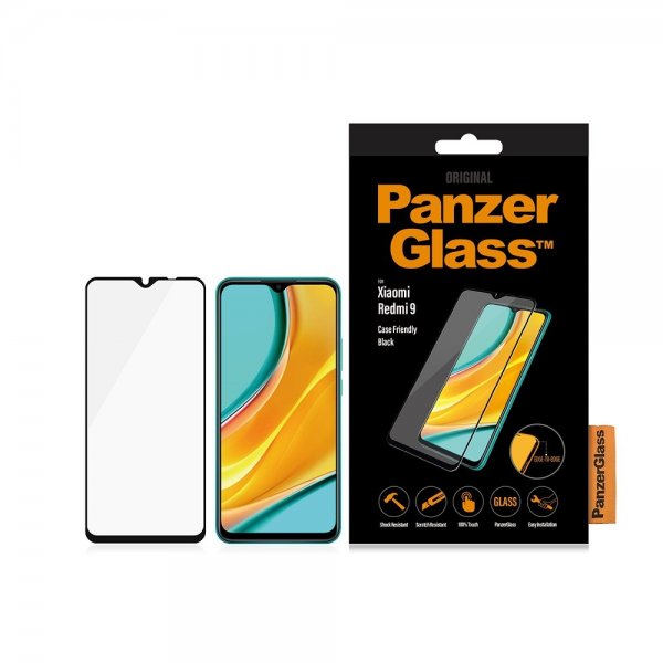 PanzerGlass Xiaomi Redmi 9 Skærmbeskyttelse Edge-to-Edge Case Friendly