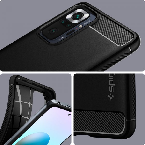 Spigen Xiaomi Redmi Note 10 Pro Cover Rugged Armor Mat Sort
