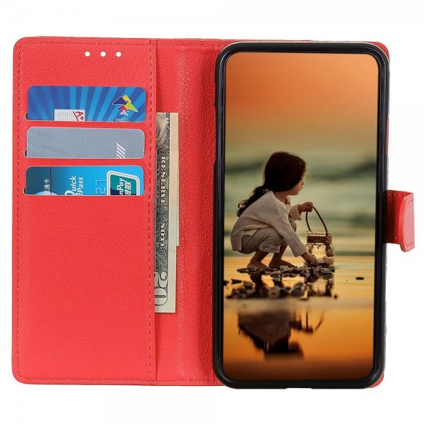 Xiaomi Redmi Note 13 4G Etui Litchi Rød
