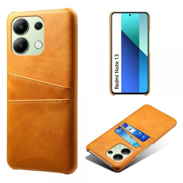 Xiaomi Redmi Note 13 4G Cover med to Kortlommer Lysebrun