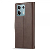 Lc.Imeeke Xiaomi Redmi Note 13 5G Etui med Kortlomme Stativfunktion Brun