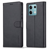 Lc.Imeeke Xiaomi Redmi Note 13 5G Etui med Kortlomme Stativfunktion Sort