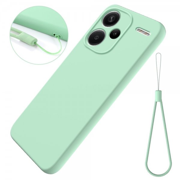 Xiaomi Redmi Note 13 Pro Plus 5G Cover med Rem Silikone Grøn