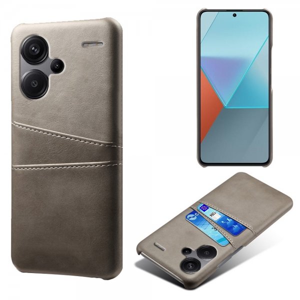 Xiaomi Redmi Note 13 Pro Plus 5G Cover med to kortlommer Grå