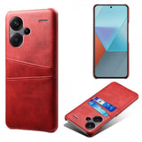 Xiaomi Redmi Note 13 Pro Plus 5G Cover med to Kortlommer Rød