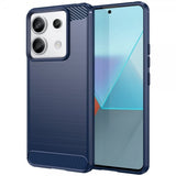 Xiaomi Redmi Note 13 Pro 5G Cover Børstet Kulfibertekstur Blå