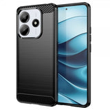 Xiaomi Redmi Note 14 5G Cover Børstet Kulfibertekstur Sort
