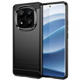 Xiaomi Redmi Note 14 Pro Plus 5G Cover Børstet Kulfibertekstur Sort