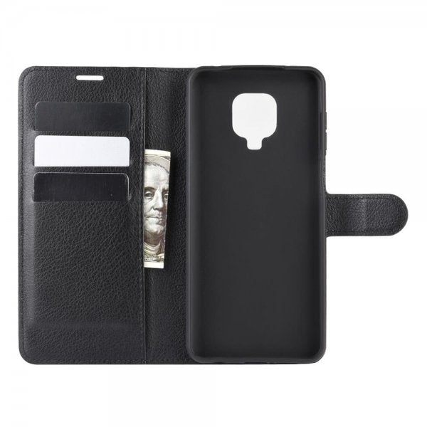Xiaomi Redmi Note 9 Pro Etui Litchi Sort