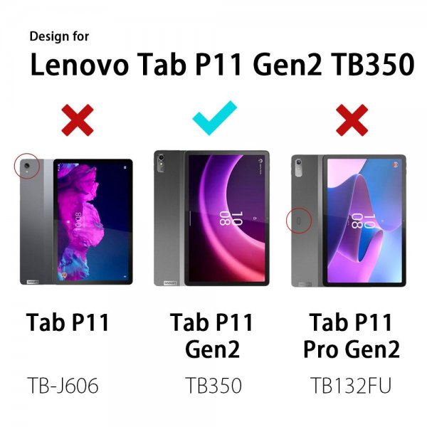 Armor-X Lenovo Tab P11 (2. generation) TB350 Cover Hjørnebeskyttelse Håndrem Støttefod X-Mount
