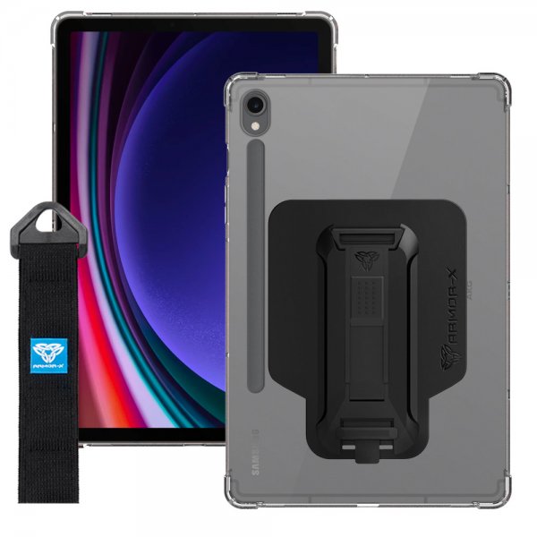 Armor-X Samsung Galaxy Tab S9 Skal Corner Protection Case Håndrem Kickstand X-Mount
