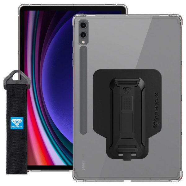 Armor-X Samsung Galaxy Tab S9 Plus Cover Corner Protection Case Håndrem Kickstand X-Mount