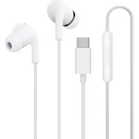 Kablede USB-C Høretelefoner Type-C Earphones Hvid