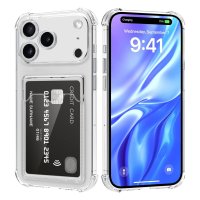 iPhone 17 Pro Cover Kortholder Transparent