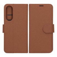 Samsung Galaxy S25 Edge Etui med Kortholder Stativfunktion Brun