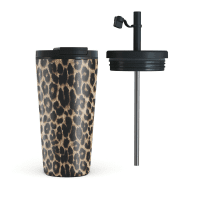 Flaske Termokrus med låg og sugerør Player