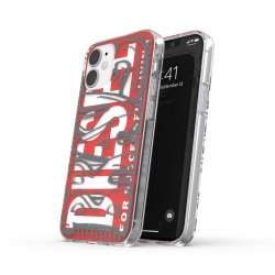 iPhone 12 Mini Cover Snap Case Clear AOP Red/Grey