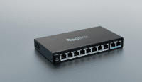 10-port PoE-switch med 120W PoE-strømstyring