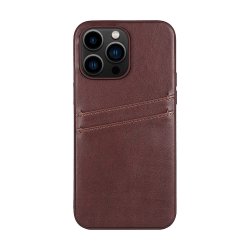 iPhone 14 Pro Max Cover Backcover with Card Slots Brun