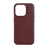 iPhone 15 Pro Cover PU MagSeries Brun