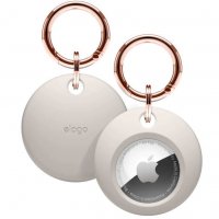 Etui med nøglering for AirTag Lysegrå