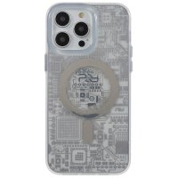 iPhone 14 Pro Max Cover PQY Geek Series MagSafe Silver