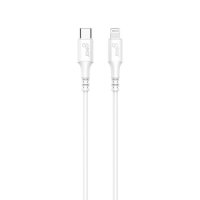 Kabel Lightning till USB-C MFI 0.5m Hvid