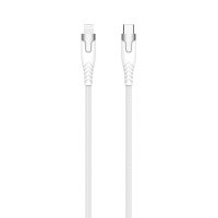 Kabel Kevlar USB-C /Lightning 1.5m Hvid